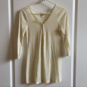 Free People Striped 3/4 Sleeve Top